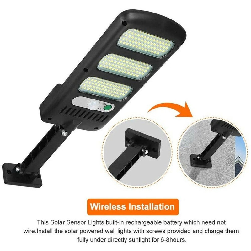 600W LED Solar Lights With PIR Motion Sensor Waterproof Outdoor Wall Lamp For Garden Yard Patio 12 6