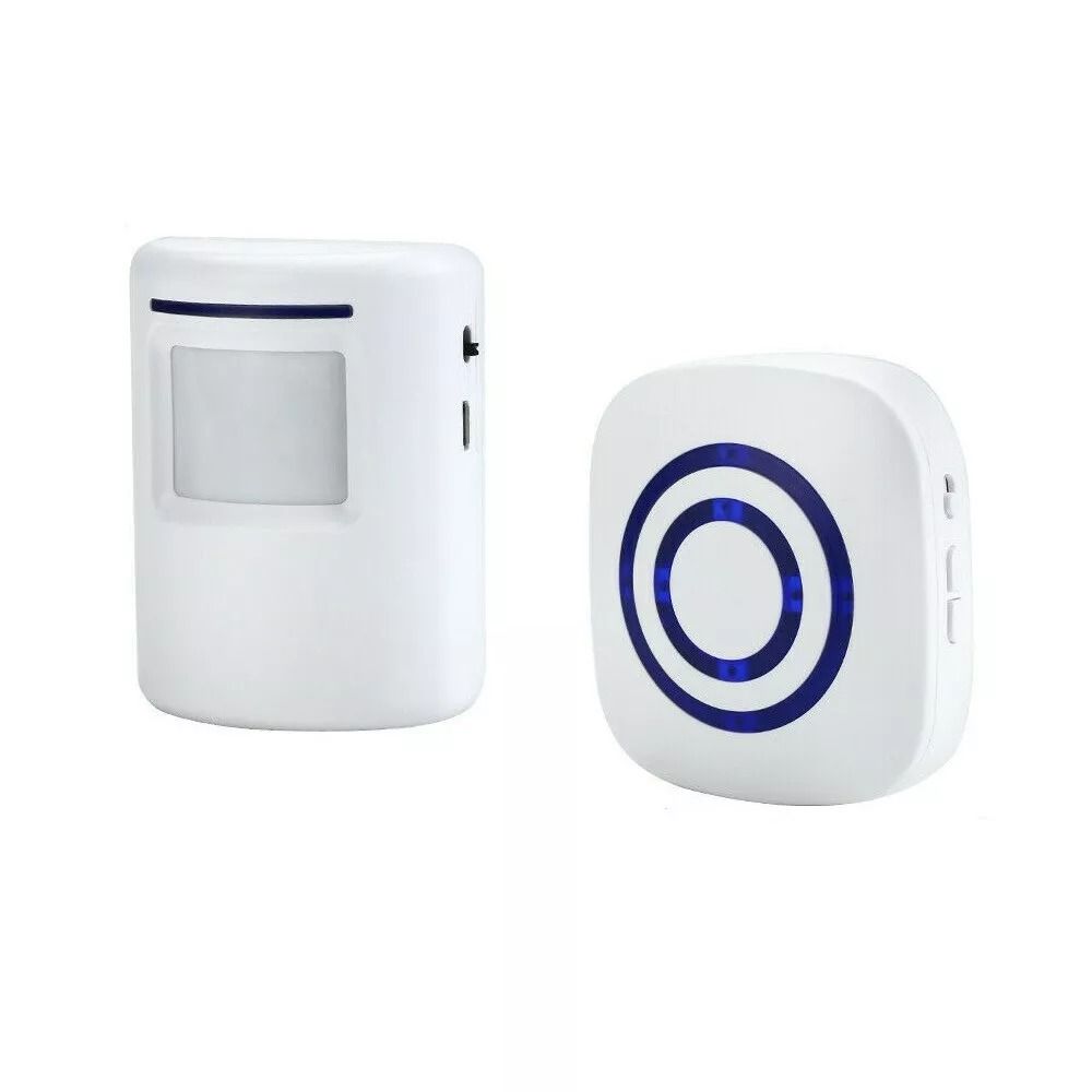 Wireless Motion Sensor Alarm Door Chime 500ft Range Entry Alert With Plugin Receiver Gate Detector 4