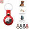 4 PCS AirTag Leather Holder Case Cover  Premium AirTags Tracker Keychain Sleeve  Shell Protector 3