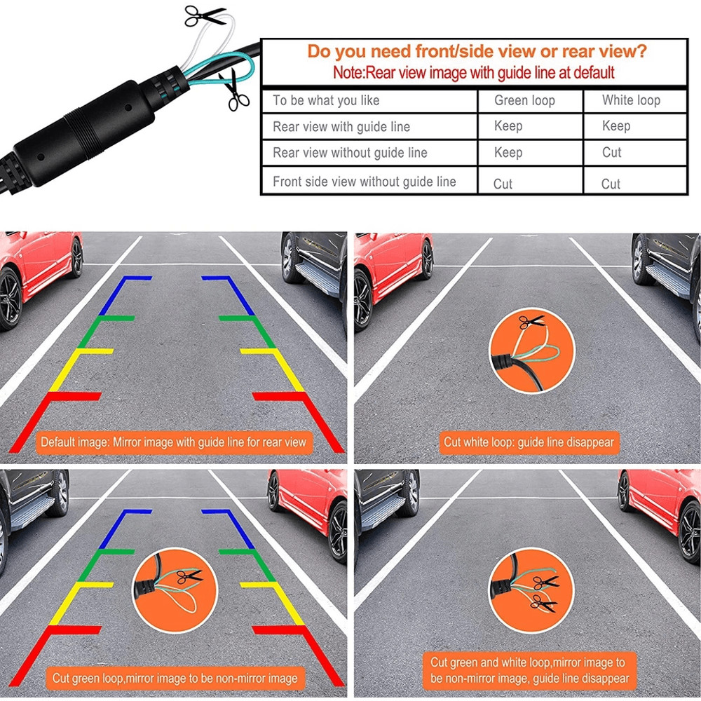 HD Car Front Side Rear View Reverse Backup Night Vision Parking Camera 2