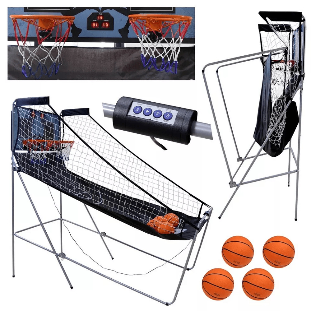 Indoor Basketball Arcade Game Double Electronic Hoops Shot 1