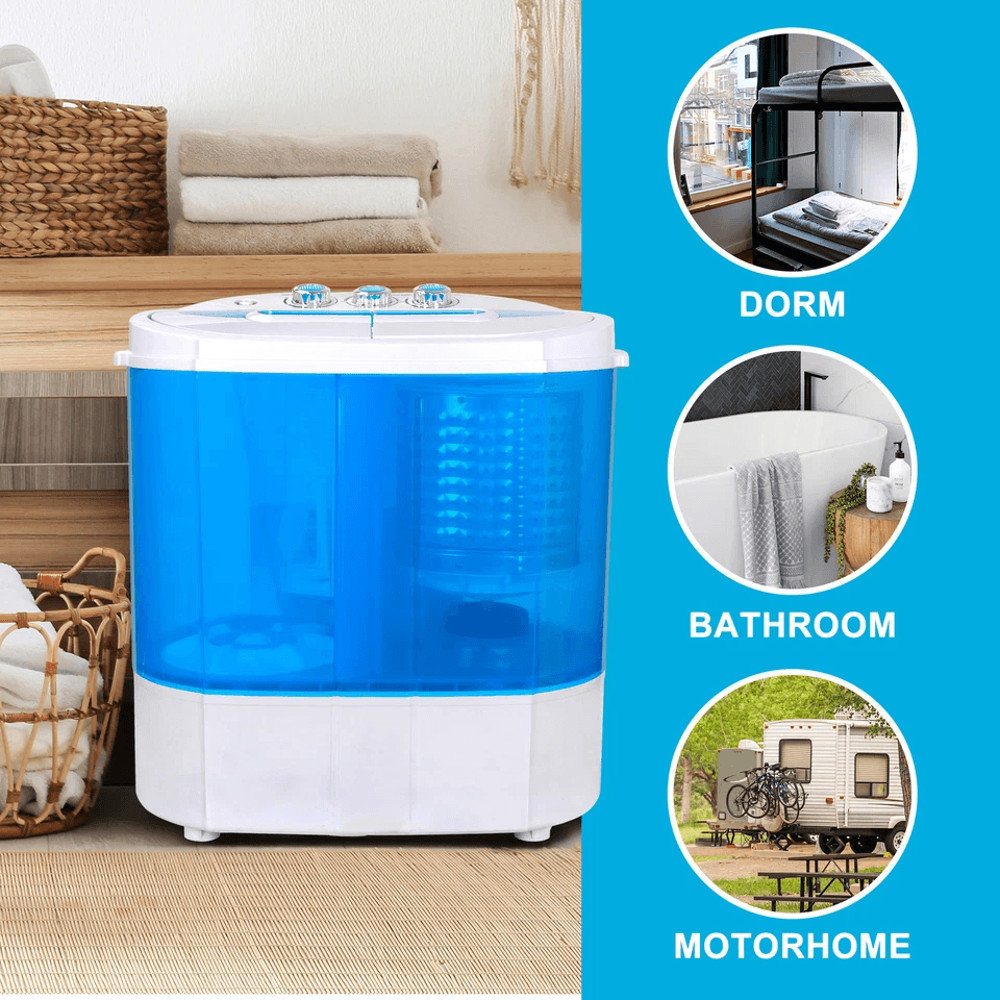 Compact Washing Machine Lightweight Portable Washer With Spin Cycle Dryer Twin Tub Laundry Applianc 1