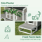 Wooden Raised Luxury Cat House With Balcony Porch Outdoor Indoor Dog Cage Grey Weatherproof 2
