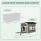Wooden Raised Luxury Cat House With Balcony Porch Outdoor Indoor Dog Cage Grey Weatherproof 3