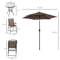 Outdoor Patio Dining Set Furniture With Folding Chairs Table Adjustable Umbrella 1