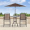 Outdoor Patio Dining Set Furniture With Folding Chairs Table Adjustable Umbrella 0