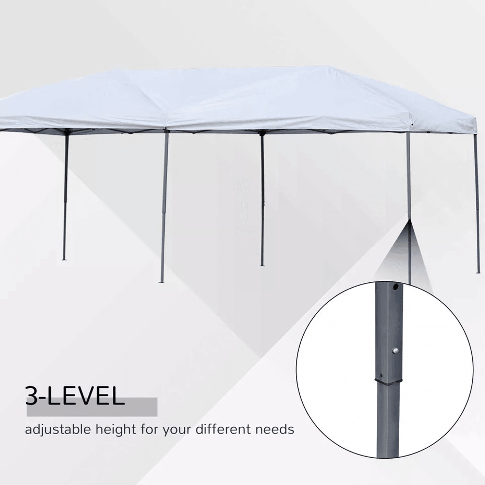 Pop Up Party Tent Gazebo Wedding Canopy With Sidewalls Cream White Outdoor Shade 3