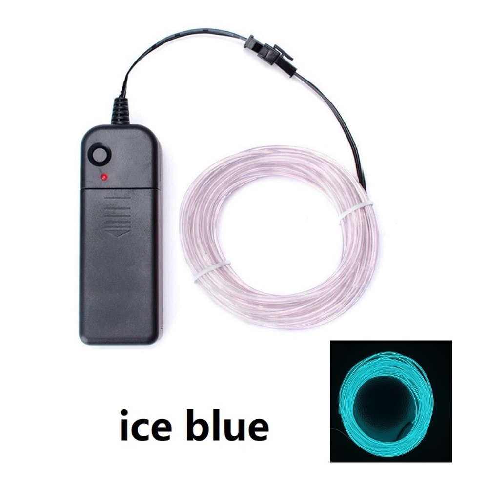 LED Glow Wire Neon Cable BatteryPowered Light Strip For Christmas DIY Projects Costumes Dance Part 7