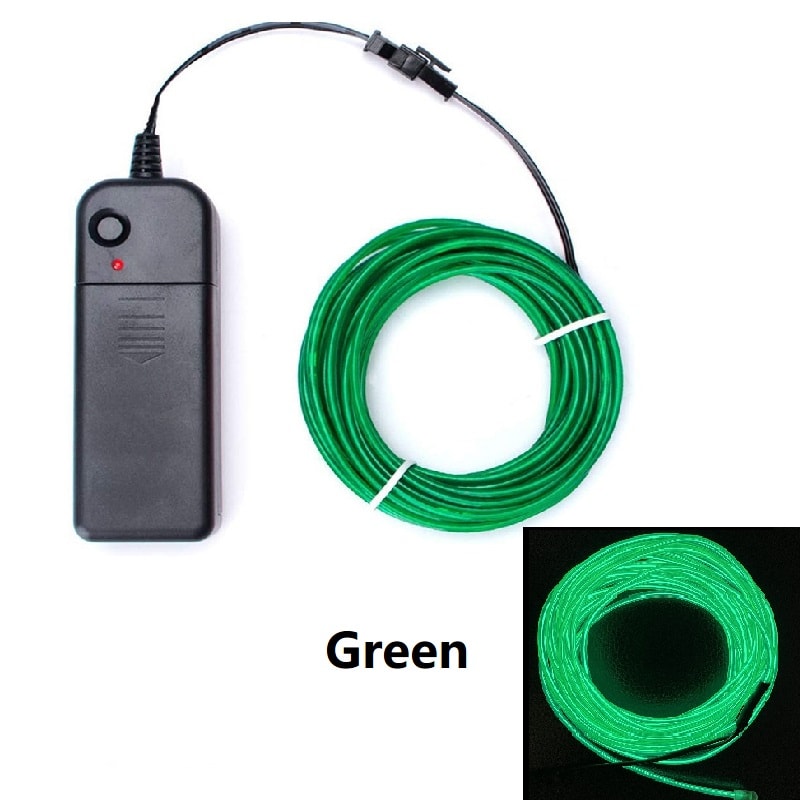 LED Glow Wire Neon Cable BatteryPowered Light Strip For Christmas DIY Projects Costumes Dance Part 11