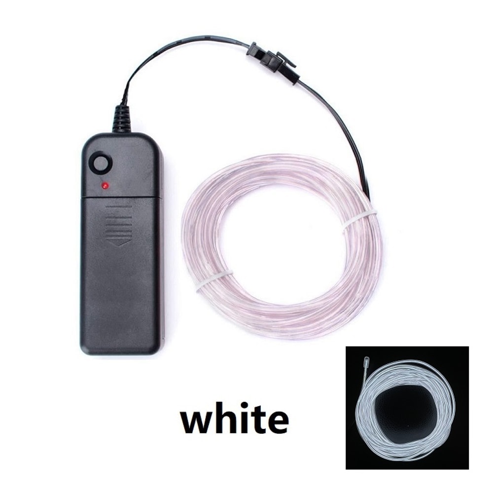 LED Glow Wire Neon Cable BatteryPowered Light Strip For Christmas DIY Projects Costumes Dance Part 15