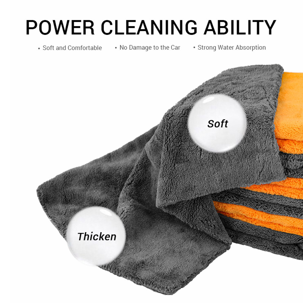 UltraSoft Microfiber Car Towels Thick Detailing Cloths For Auto Washing Drying And Cleaning HeavyDu 3