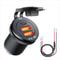 Quick Charge PD Car USB Socket Outlet Waterproof Charger for Auto Truck Motorcycle Marine Boat, Aluminum Power Socket