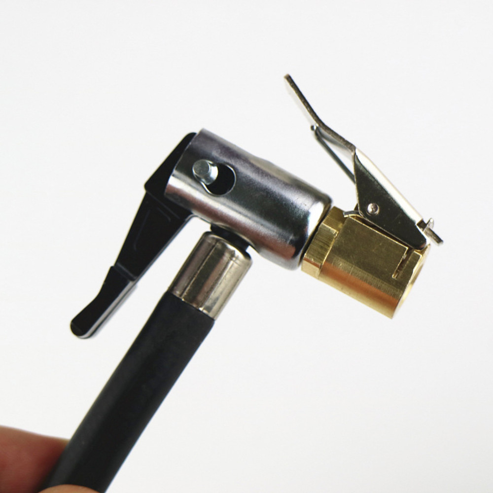 Brass Clip-On Air Chuck Valve Adapter, Portable Car Tire Inflatable Pump Connector, Tyre Inflator Tool