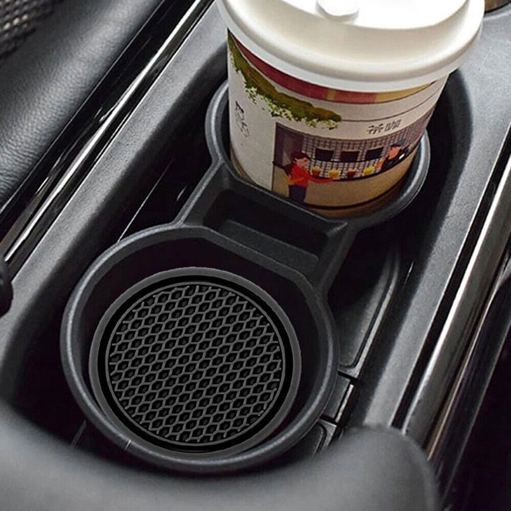 Diamond Rhinestone Car Cup Holder Pad Nonslip Rubber Coaster Mat Antiskid 7cm Auto Interior Bottle  1