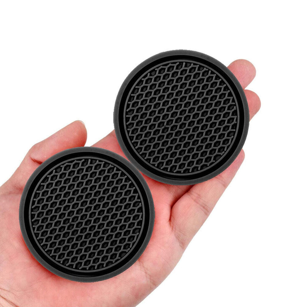 Diamond Rhinestone Car Cup Holder Pad Nonslip Rubber Coaster Mat Antiskid 7cm Auto Interior Bottle  4