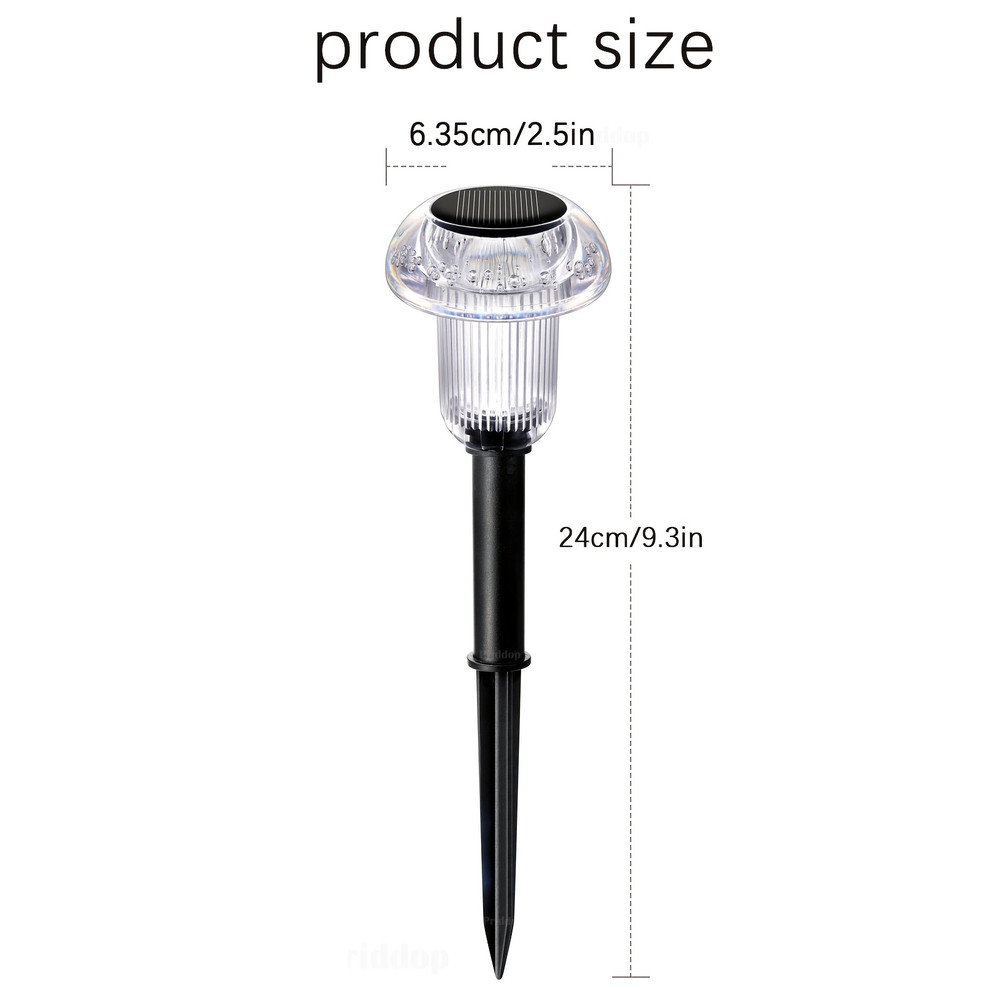 Solar Pathway Lights Outdoor Vibrant LED Mushroom Garden Stake Lighting For Walkways Lawns Driveway 4