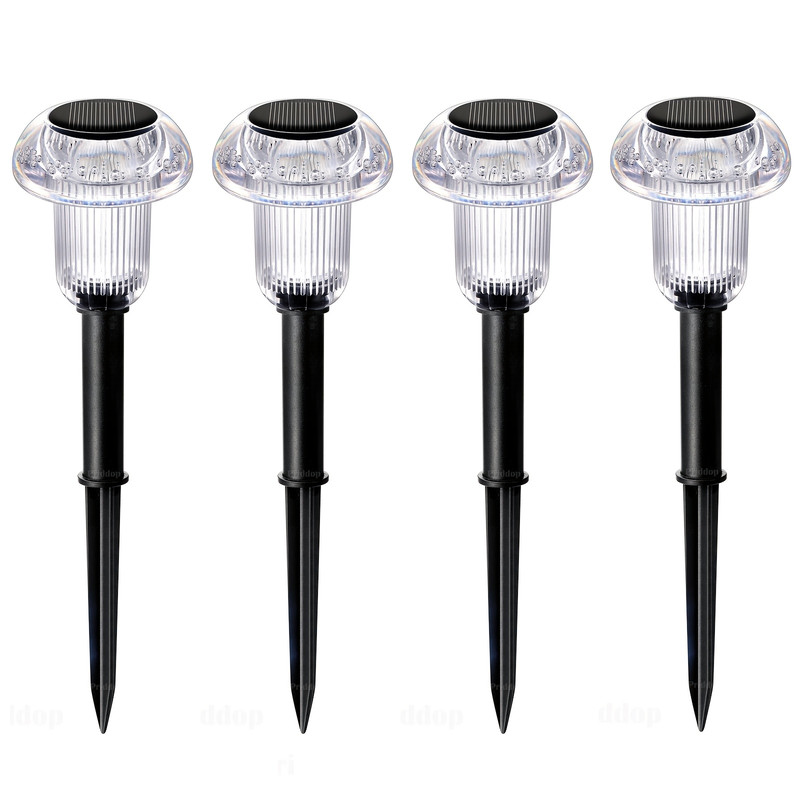 Solar Pathway Lights Outdoor Vibrant LED Mushroom Garden Stake Lighting For Walkways Lawns Driveway 5