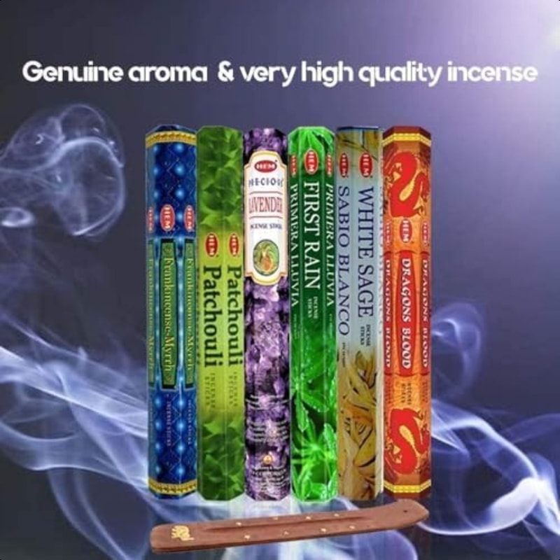 Assorted Hexa Combo Incense Sticks, 6 Unique Aromas for Relaxation, Meditation
