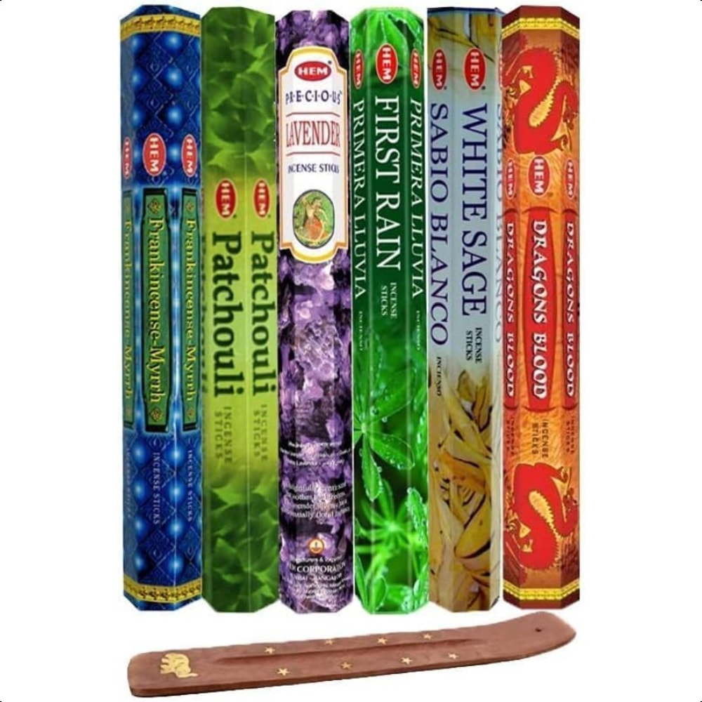Assorted Hexa Combo Incense Sticks, 6 Unique Aromas for Relaxation, Meditation