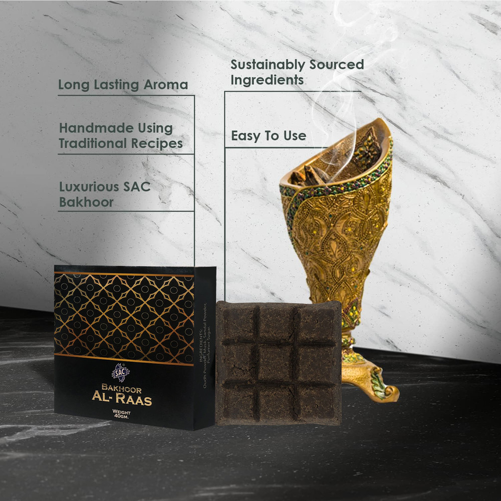 High Grade Premium Incense Bar, 9 Bricks Assorted Scents with Sandalwood Powder, Oud Powder, Musk Perfumery Sugar