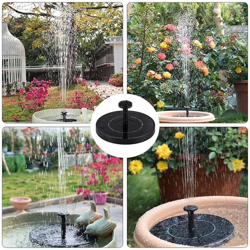 Mini Solar Powered Fountain Pump, Solar Water Fountain for Pool, Pond, Waterfall, Bird Baths & Garden Decorations