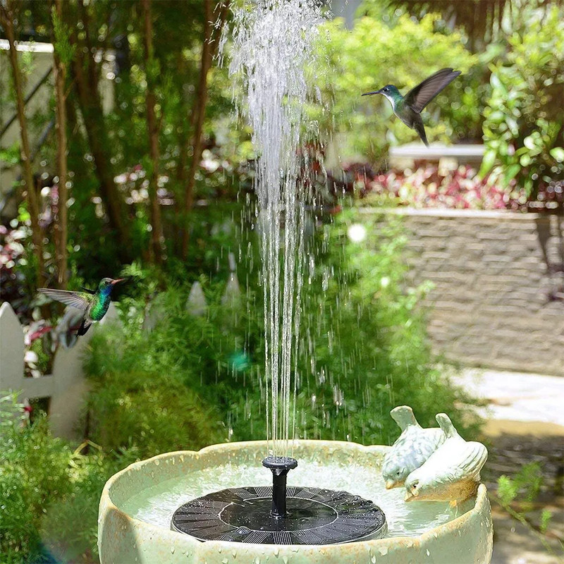 Mini Solar Powered Fountain Pump, Solar Water Fountain for Pool, Pond, Waterfall, Bird Baths & Garden Decorations