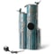 31.75 H Outdoor Water Fountain with LED Lights and Pump, Dandelion Texture Vase Shaped Ceramic Floor Standing Fountain