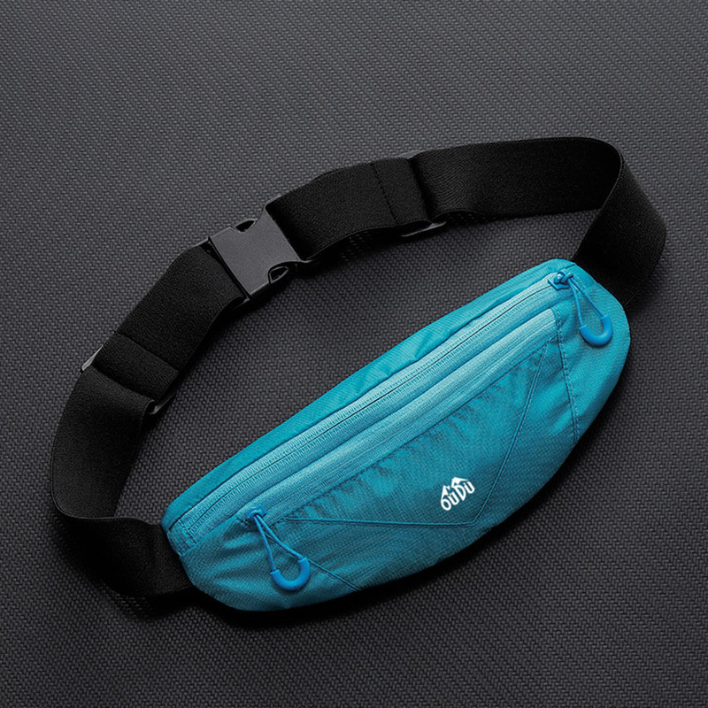 Sport Waist Bag with Double Zipper Pockets, Running Waistband Gym Yoga Belt, Mobile Phone Waist Wallet Pouch