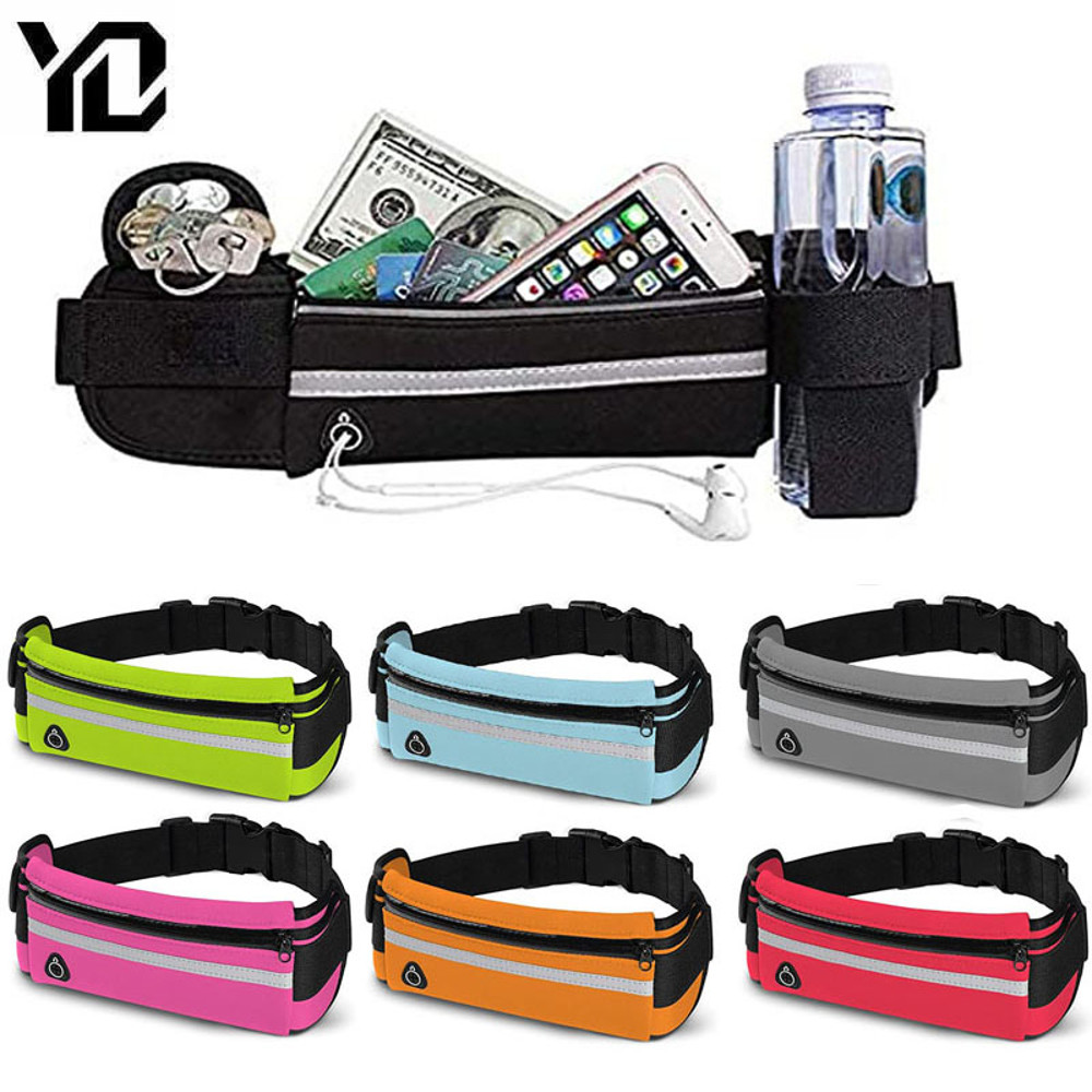 Men Women Sports Bag Waterproof Waist Belt Bag, Jogging Cycling Gym Fanny Pack, Lightweight Running Male Waist Bag