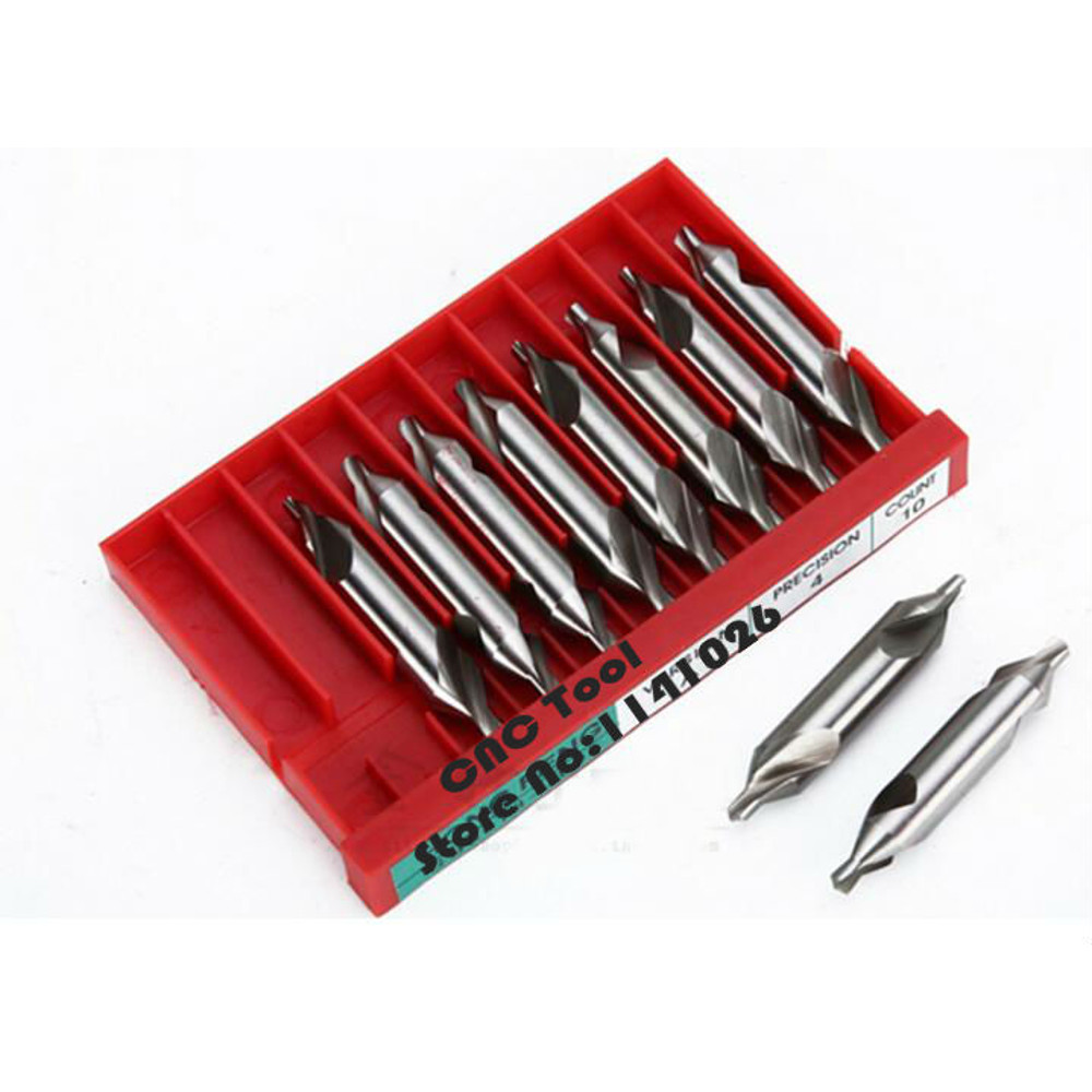 10Piece 60 Degree Center Drills Set Precision Combined Countersink Tools HighSpeed Steel Constructi 1