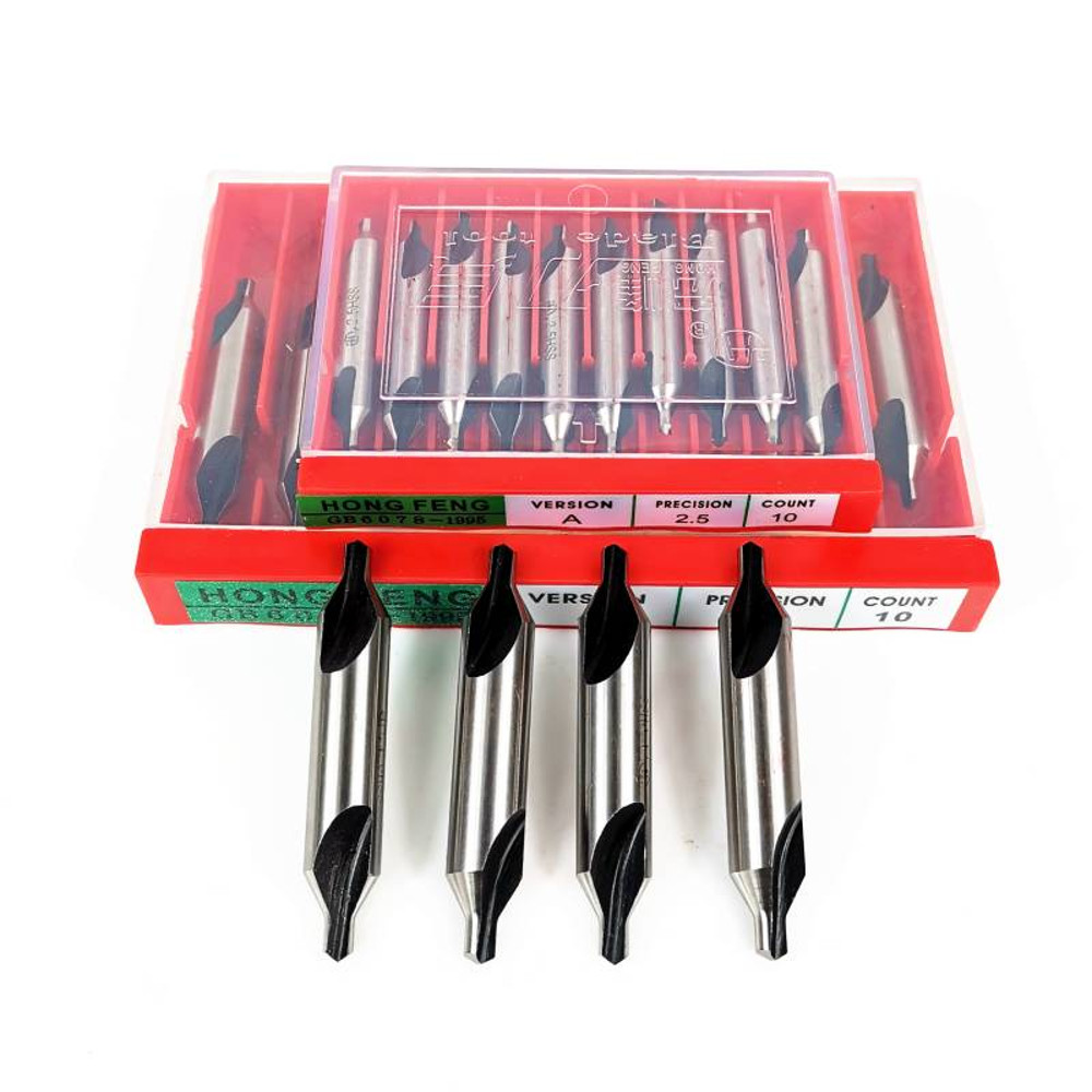 10Piece 60 Degree Center Drills Set Precision Combined Countersink Tools HighSpeed Steel Constructi 2