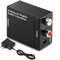 ADC Analog To Digital Audio Converter RCA To Optical Toslink Coaxial Adapter Transform Analog LR 0