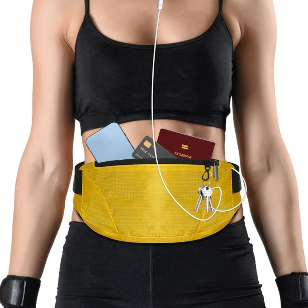Sports Phone Bag Three Section Running Waist Bags Waterproof Breathable Marathon Running Belt Bag F 2