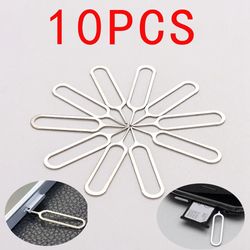 10pcs sim card ejector pin needle key tool, anti lost sim tray remover for iphone, ipad, mobile smartphone accessories