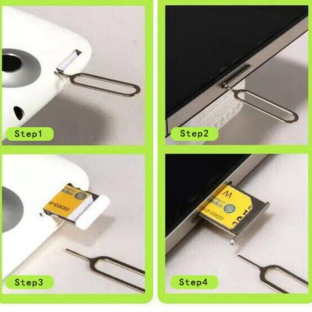 10pcs SIM Card Ejector Pin Needle Key Tool, Anti Lost SIM Tray Remover for iPhone, iPad, Mobile Smartphone Accessories