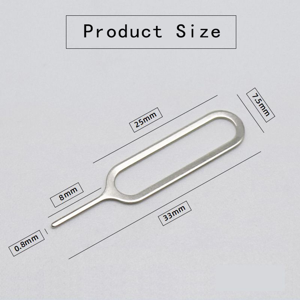 10pcs SIM Card Ejector Pin Needle Key Tool, Anti Lost SIM Tray Remover for iPhone, iPad, Mobile Smartphone Accessories