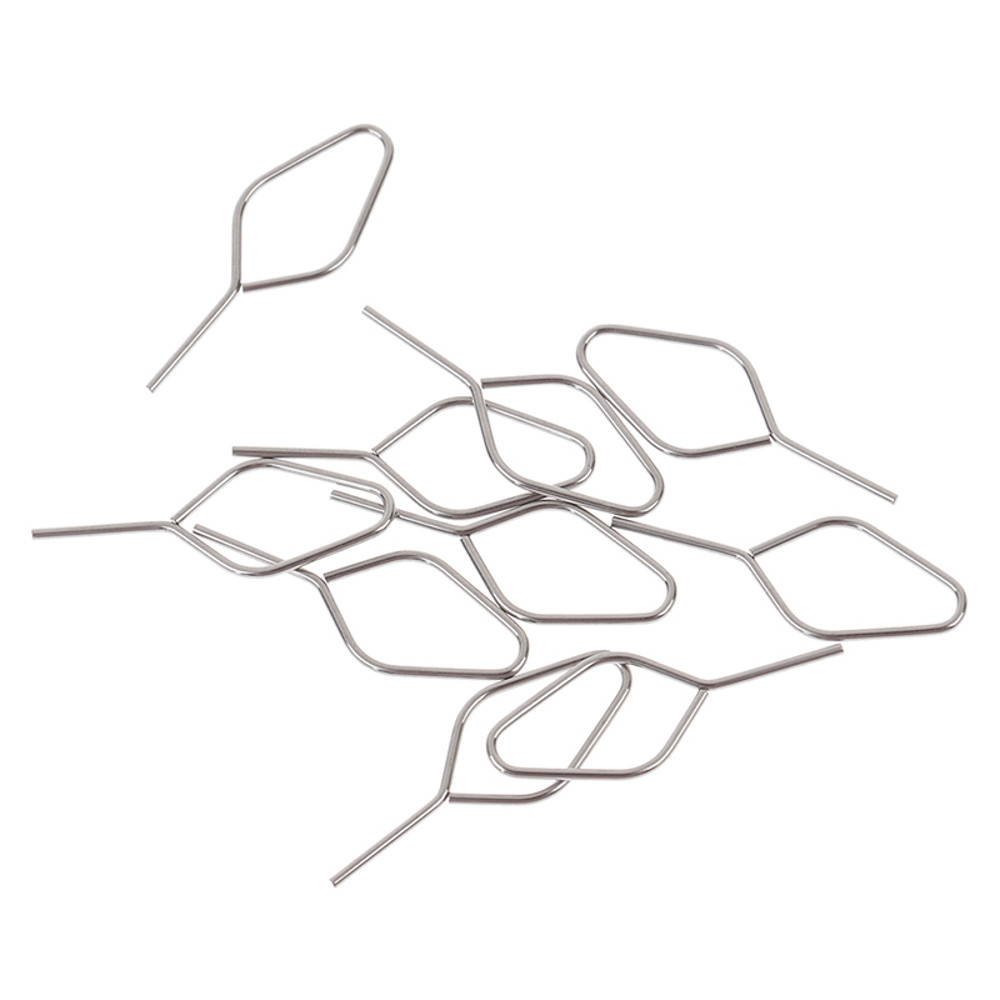 10Pcs Universal Metal Sim Card Tray Pin Eject Removal Tools, Phone Needle Opener, Ejector Key for Smartphones