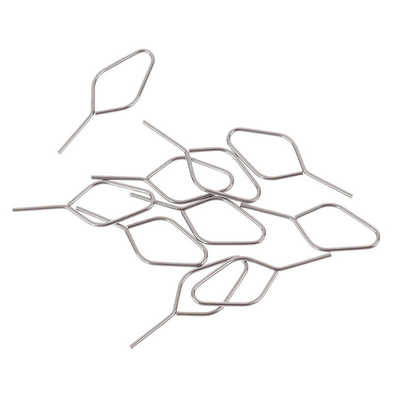 10Pcs Universal Metal Sim Card Tray Pin Eject Removal Tools, Phone Needle Opener, Ejector Key for Smartphones