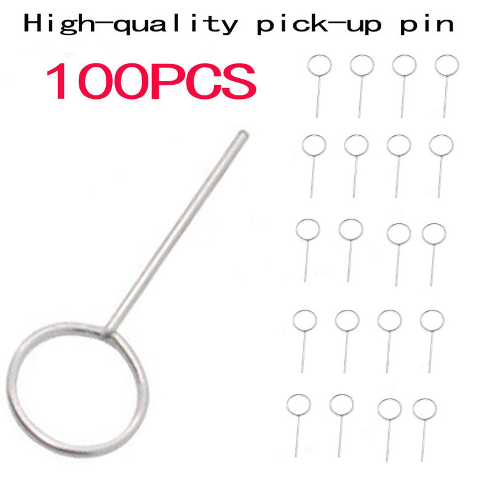100pcs Sim Card Ejector Tool Pin, Universal Phone Remover Pick-up Tray Opener for iPhone 13, Xiaomi, Samsung, Huawei
