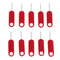 10PCS Anti-lost Red Mobile Phone Sim Card Pin Tray Removal Needle, Ejector Opener Key Tool for iPhone, Samsung, Huawei