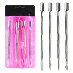 stainless steel cuticle remover and cutter, cuticle pusher nail cleaner, durable manicure and pedicure tool