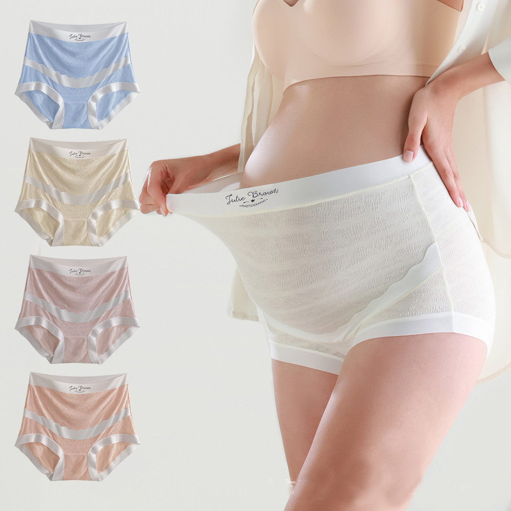 Plus Size Maternity Panties Soft and Comfortable, High Waist Belly Support, Thin Breathable Pregnancy Underwear Briefs