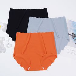 maternity seamless comfortable panties high waist ultra thin breathable pants, sexy solid color ruffled womens underwear