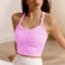Women Cloud Rise Workout Sports Bra Gym Yoga Crop Top Fitness Training Vest Shirt Running Sportswea 10