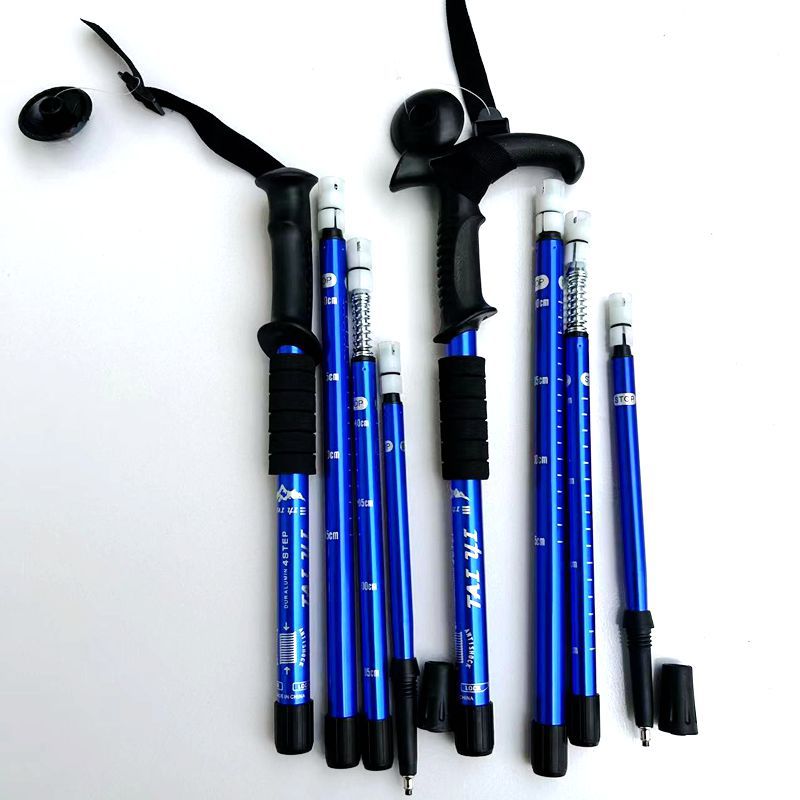 Hiking Poles Aluminum Alloy Adjustable Height, Outdoor Camping Trekking Stick, Mountain Climbing Travel Handle