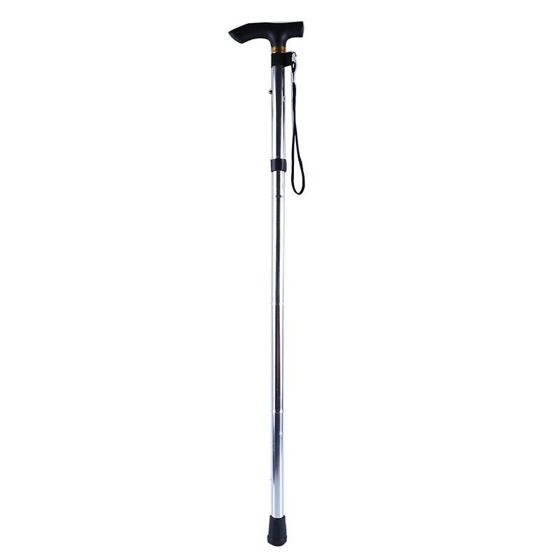Folding Cane Crutches Pole for Elderly, Telescopic Walking Stick Outdoor Hiking, Trekking Poles Aluminum Alloy Metal