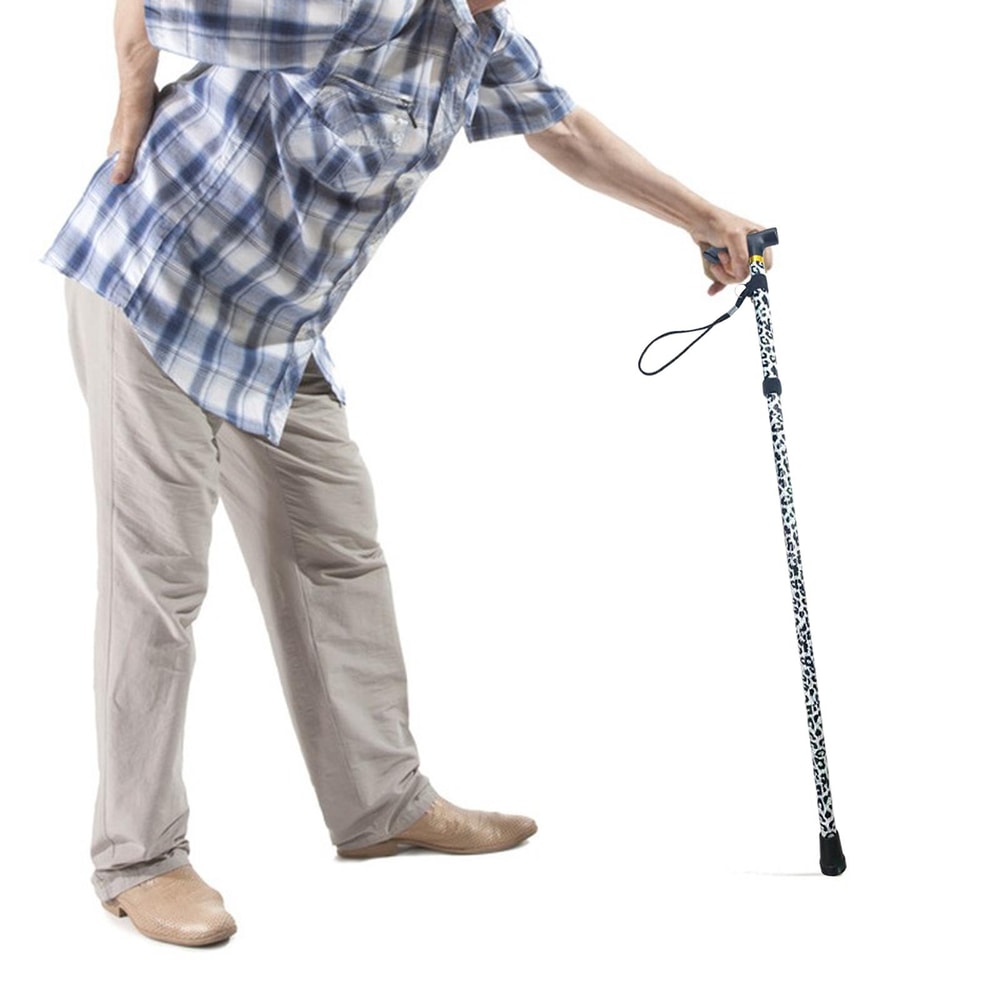 Foldable Trekking Poles Anti Shock, Lightweight Walking Sticks Metal Cane for Elderly, Hiking Outdoor Camping Support