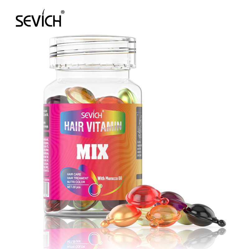 Sevich Mix Hair Vitamin Capsule, Hair Treatment Oil for Damaged Hair, Smooth Hair Care Serum with Keratin Complex