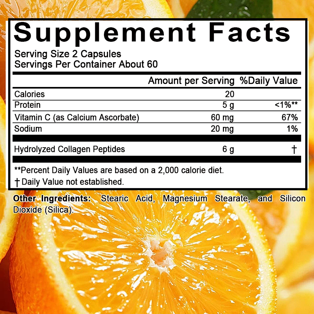 Bcuelov Hydrolyzed Collagen Type I III With Vitamin C Boost Skin Elasticity Hair Nails Joint Bone H 4