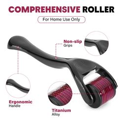 professional titanium micro needling roller derma roller dermaroller hair regrowth & beard growth therapy